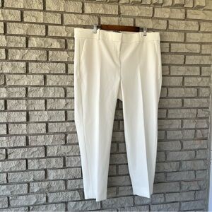 NWT JCREW brand Ivory Straight Legged Cameron Slacks Size 18